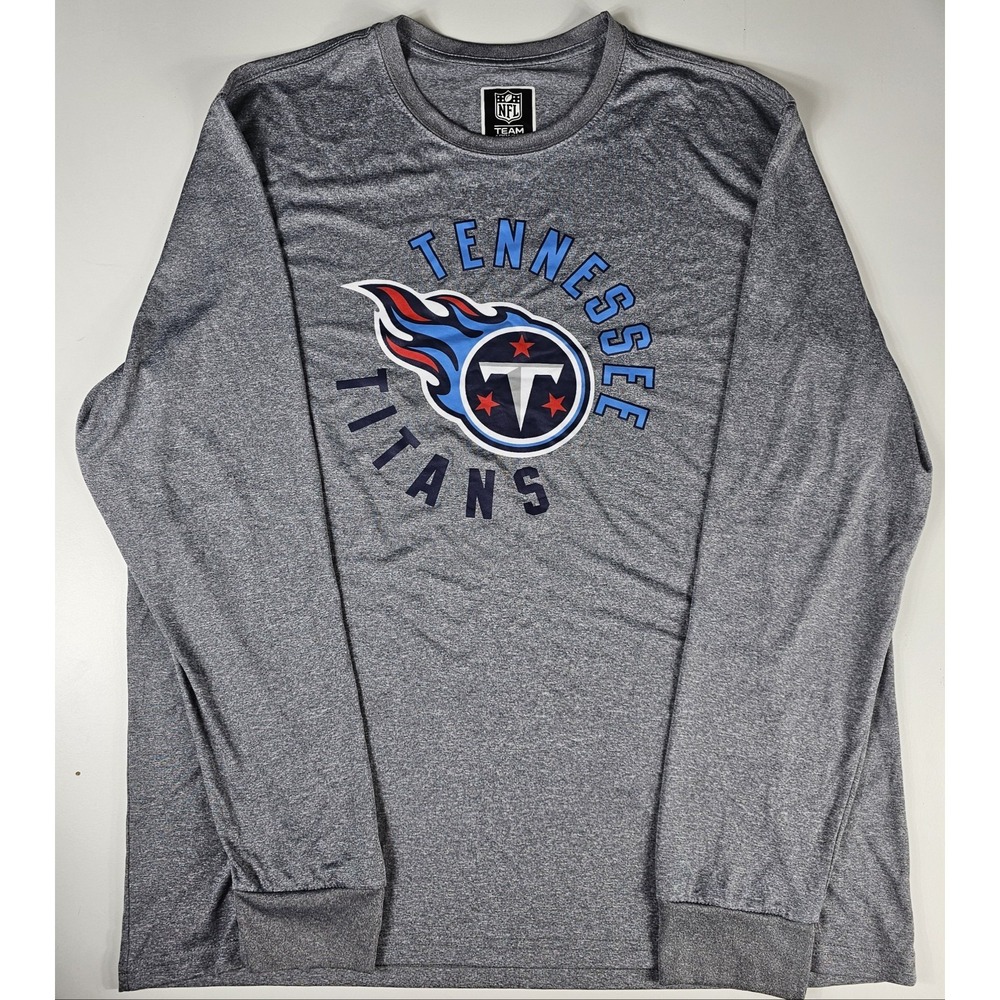 NFL Team Apparel Tennessee Titans Football Unisex XL‎ Shirt Gray Long Sleeve